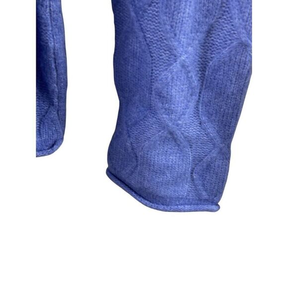 Talbots XL Cable Knit Sweater Blue Acrylic & Wool Blend Womens Stylish Pullover - Picture 3 of 9